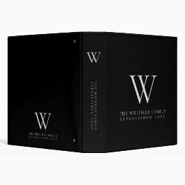 ファミリーモノグラムモダンエレガントブラックグレー