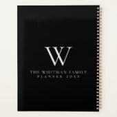 ファミリーモノグラムモダンブラックグレー プランナー手帳 (裏面)