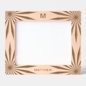 ファミリーモノグラム名モダン木製写真 レーザー彫刻フレーム (正面)