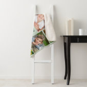 ファミリーモノグラム名8 Photo Collage Sage Green シェルパブランケット (インサイチュ)