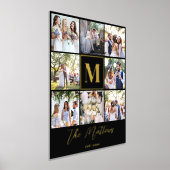 ファミリーモノグラム8フォトコラージョエレガントンchic 箔ポスター (レイダウン)