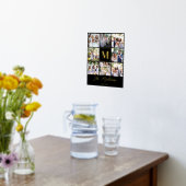 ファミリーモノグラム8フォトコラージョエレガントンchic 箔ポスター (レイダウン (キッチン))