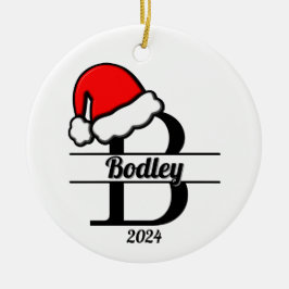 ファミリーモノグラムB | 両面 セラミックオーナメント