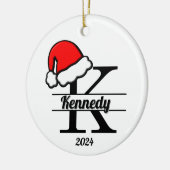 ファミリーモノグラムK | 両面 セラミックオーナメント (左)