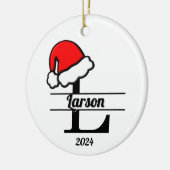 ファミリーモノグラムL | 両面 セラミックオーナメント (左)