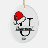 ファミリーモノグラムU | 両面 セラミックオーナメント (右)