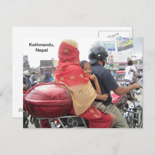 ファミリーモーターバイク ポストカード (正面/裏面)