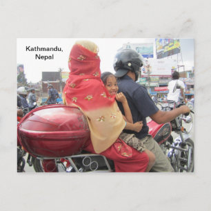 ファミリーモーターバイク ポストカード