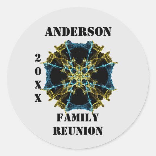 ファミリーユニークルニオンシナ封筒用シール ラウンドシール (正面)