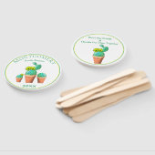 ファミリーユーモアのある懇親会イエローフラワーサボテン ハンドファン (組立なし)