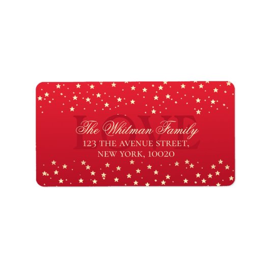 ファミリーラエレガントブレッドスターズ差出人住所 ラベル (正面)