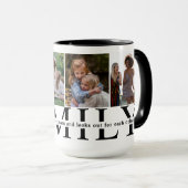 ファミリーラブカスタム引用文4フォトコラージュかわいい マグカップ (正面右)