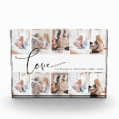 ファミリーラブスクリプトモノグラムカスタムフォトコラージュ フォトブロック (正面)