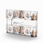 ファミリーラブスクリプトモノグラムカスタムフォトコラージュ フォトブロック (右)