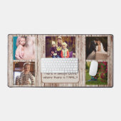 ファミリーラブファイブ写真テンプレートウッドグレイン デスクマット (キーボード&マウス)