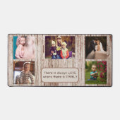 ファミリーラブファイブ写真テンプレートウッドグレイン デスクマット (正面)