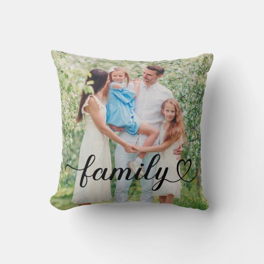 ファミリーラブブラックスクリプトカスタムの写真 クッション (正面)