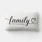ファミリーラブブラックスクリプトカスタムモノグラム ランバークッション (裏面)
