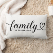 ファミリーラブブラックスクリプトカスタムモノグラム ランバークッション (ブランケット)