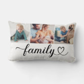 ファミリーラブブラックスクリプト3フォトカスタムコラージュ ランバークッション (裏面)
