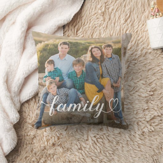 ファミリーラブホワイトスクリプトカスタムの写真 クッション (ブランケット)