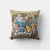 ファミリーラブホワイトスクリプトカスタムの写真 クッション (正面)
