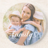 ファミリーラブホワイトスクリプトカスタムの写真 コースター (正面)