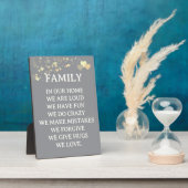 ファミリーラブホームデコールテーブルトップ フォトプラーク (側面)