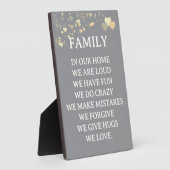 ファミリーラブホームデコールテーブルトップ フォトプラーク (側面)