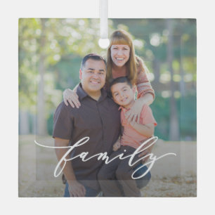 ファミリーラブ編集可能カラーカスタムオーナメント ガラスオーナメント