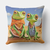 ファミリーリザードのアートワーク クッション (裏面)