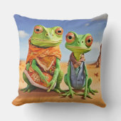 ファミリーリザードのアートワーク クッション (正面)