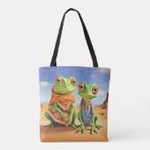 ファミリーリザードのアートワーク トートバッグ (裏面)