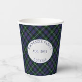 ファミリーリユニオン クラン・マッケンジー タートン プリント オーダーメイド 紙コップ (正面)