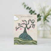 ファミリーリユニオン ハート ツリー モダン ベクター インビテーション (スタンド正面)