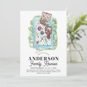 ファミリーリユニオン ピクニック 水彩 招待状 (スタンド正面)