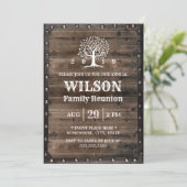 ファミリーリユニオン ヴィンテージ フレーム ラスティック ファミリー ツリー 招待状 (スタンド正面)