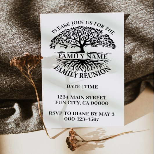 ファミリールーツファミリー懇親会ファミリーツリー招待状 招待状