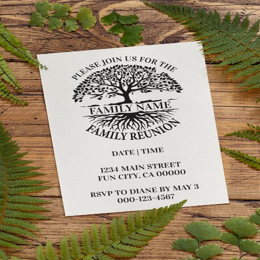 ファミリールーツファミリー懇親会ファミリーツリー招待状 招待状