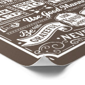 ファミリールールおもしろいハウスルールタイポグラフィポスター ポスター (角)