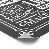 ファミリールールタイポグラフィハウスルールかわいいポスター ポスター (角)