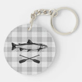 ファミリーレイクハウスオアーズフィッシュホワイトプレイド2面 キーホルダー (裏面)
