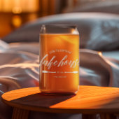 ファミリーレイクハウスコースト航海のネイビーブルーオール ガラス缶