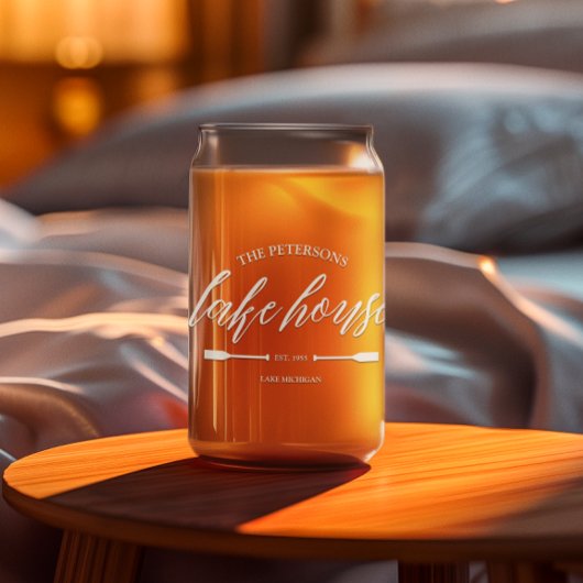 ファミリーレイクハウスコースト航海のネイビーブルーオール ガラス缶