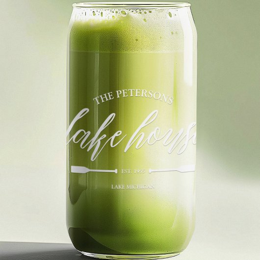 ファミリーレイクハウスコースト航海のネイビーブルーオール ガラス缶