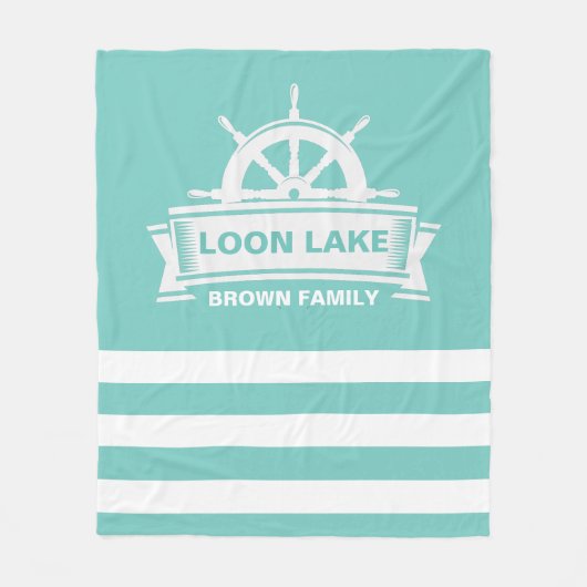 ファミリーレイクハウスバケーション フリースブランケット (正面)
