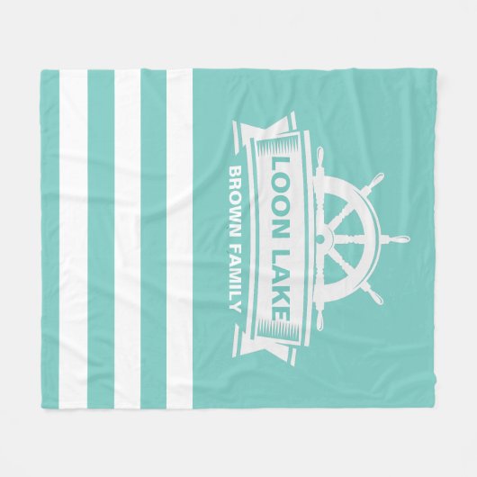 ファミリーレイクハウスバケーション フリースブランケット (正面(横))