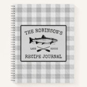 ファミリーレイクハウスフィッシュオアーズホワイトプレイドレシピ ノートブック (正面)