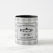 ファミリーレイクハウスフィッシュオーアーズホワイトプラ素朴イド マグカップ (中央)