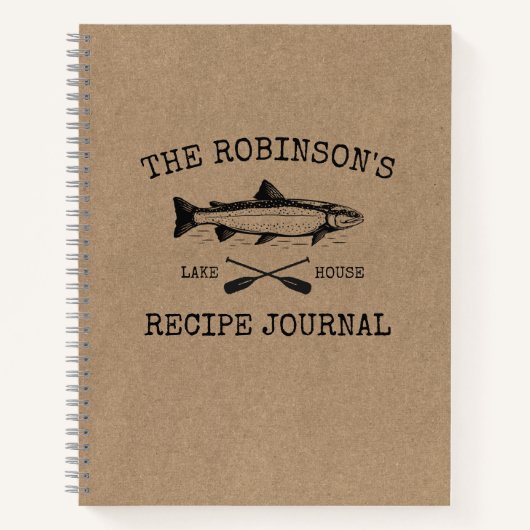 ファミリーレイクハウスフィッシュオールフェイククラフトレシピ ノートブック (正面)